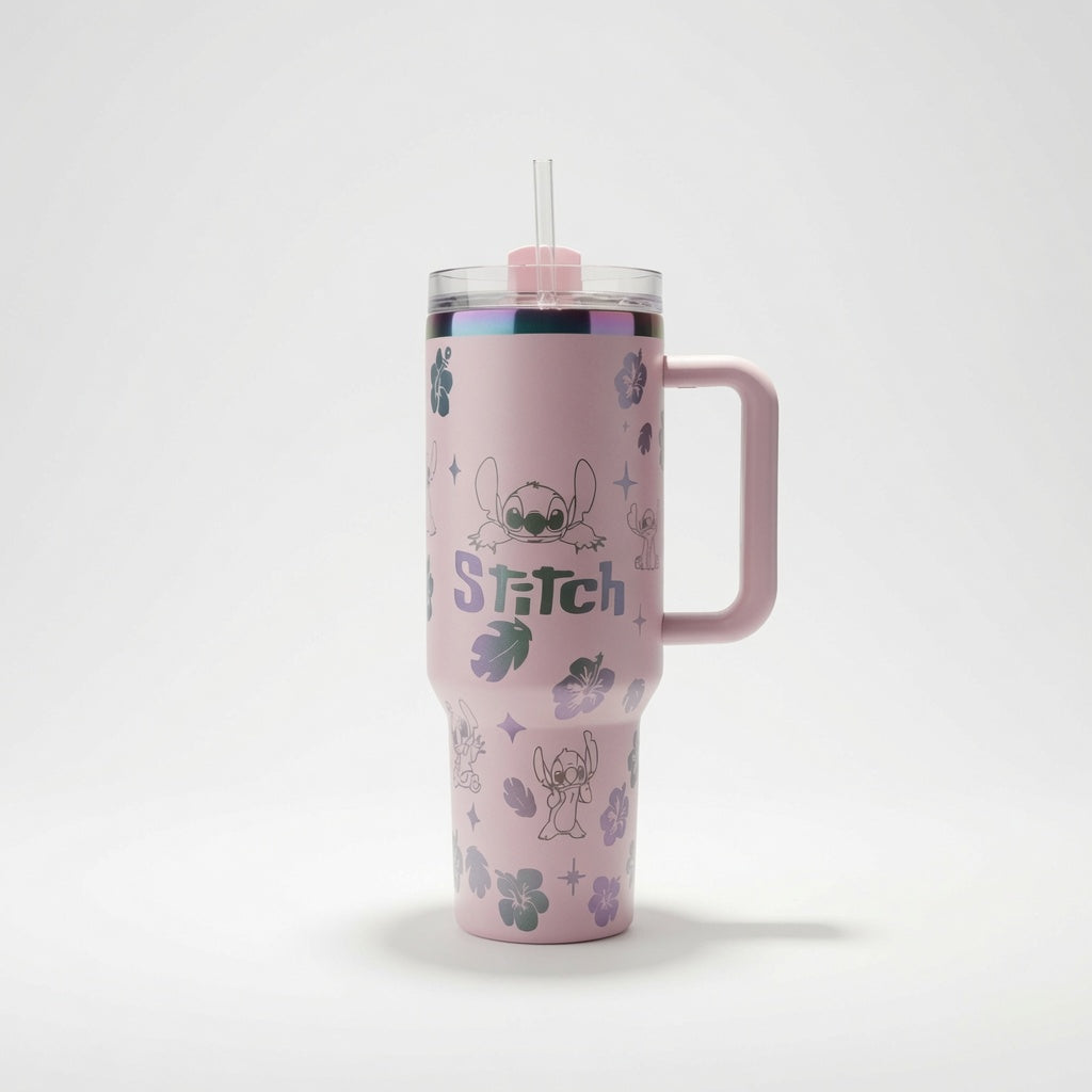 40oz Stainless Steel Tumbler with Handle - Insulated Travel Cup
