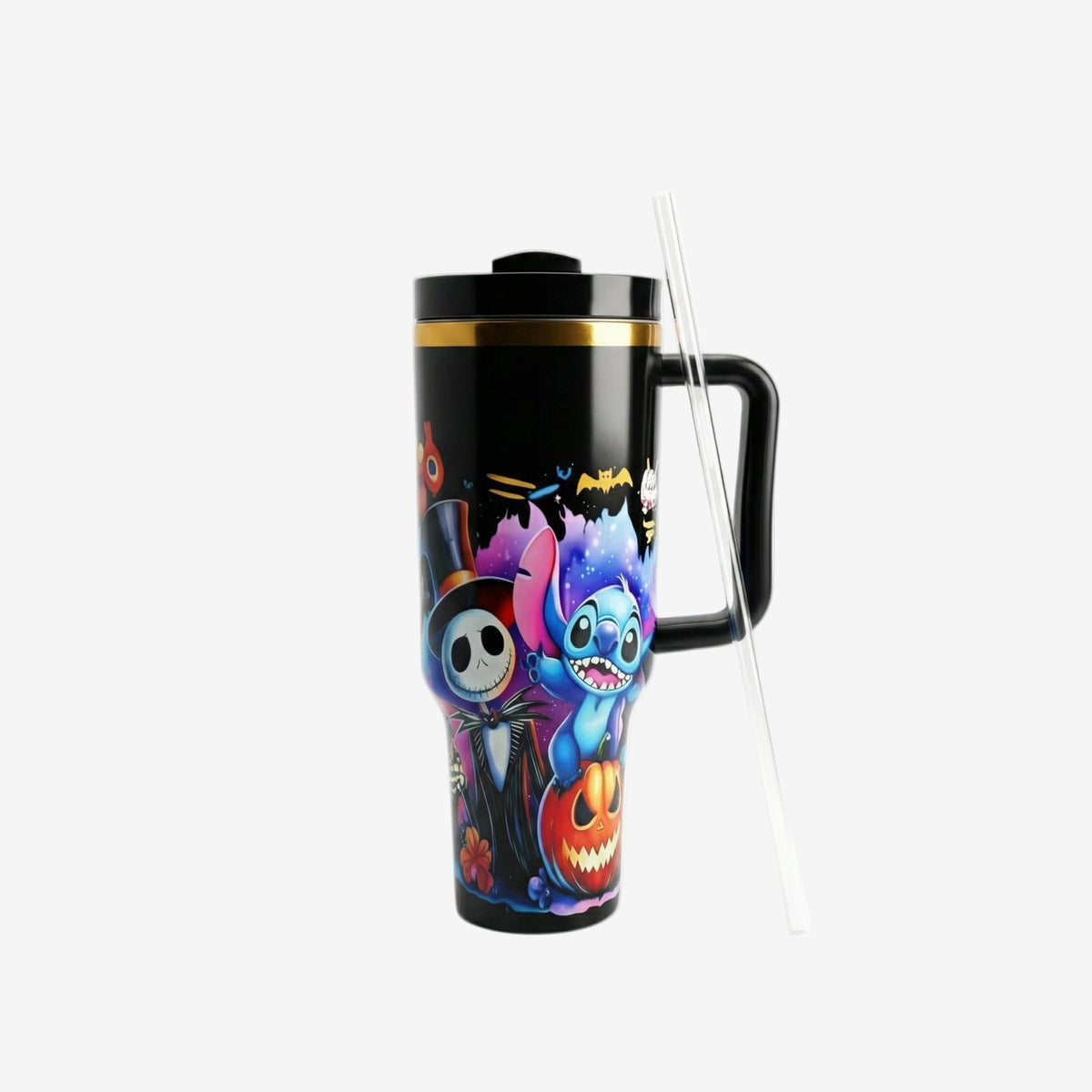 40oz Halloween Tumbler with Straw & Topper – Limited Edition