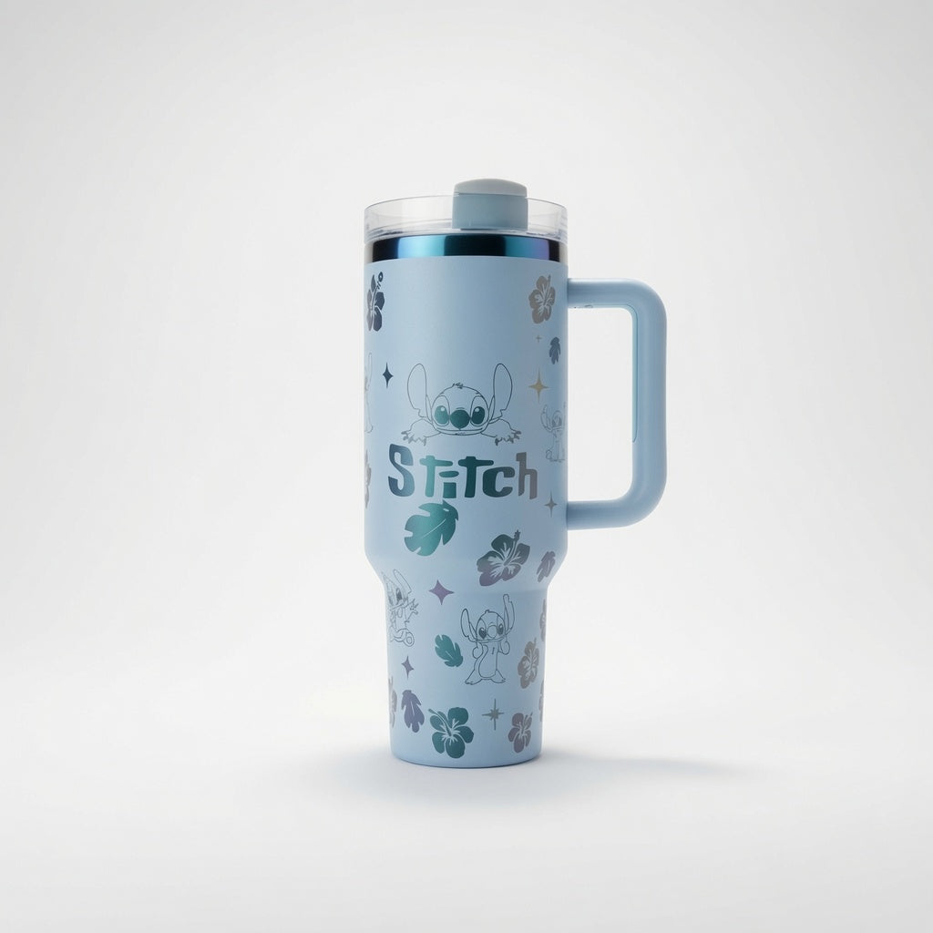 40oz Stainless Steel Tumbler with Handle - Insulated Travel Cup