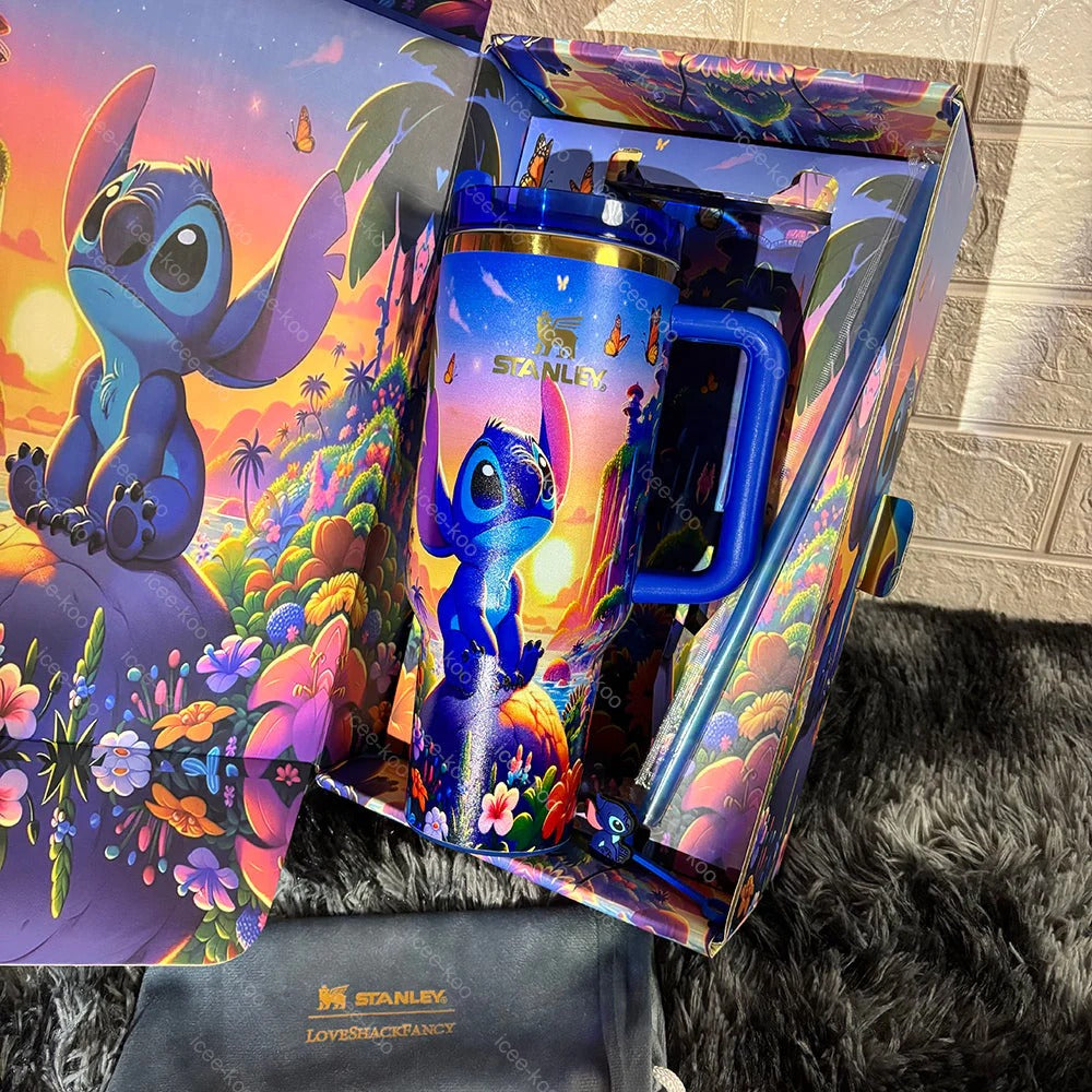 Sunset 40oz Tumbler with Handle - Insulated Travel Cup for Hot & Cold Drinks