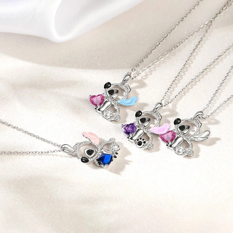 Luvaria Little Monster Heart Necklace – Sterling Silver
