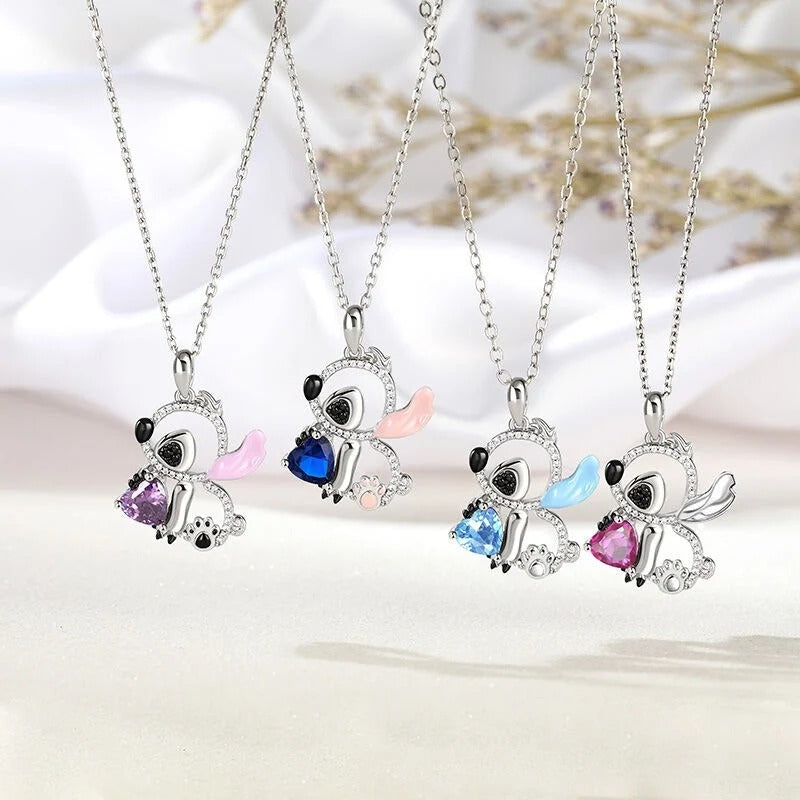 Luvaria Little Monster Heart Necklace – Sterling Silver