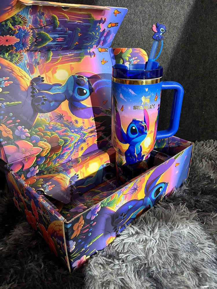 Sunset 40oz Tumbler with Handle - Insulated Travel Cup for Hot & Cold Drinks