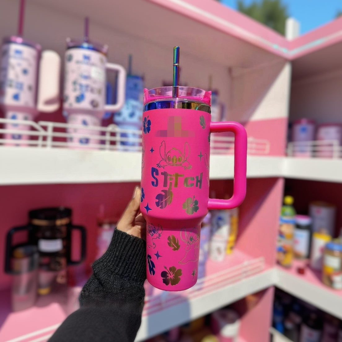 40oz Stainless Steel Tumbler with Handle - Insulated Travel Cup