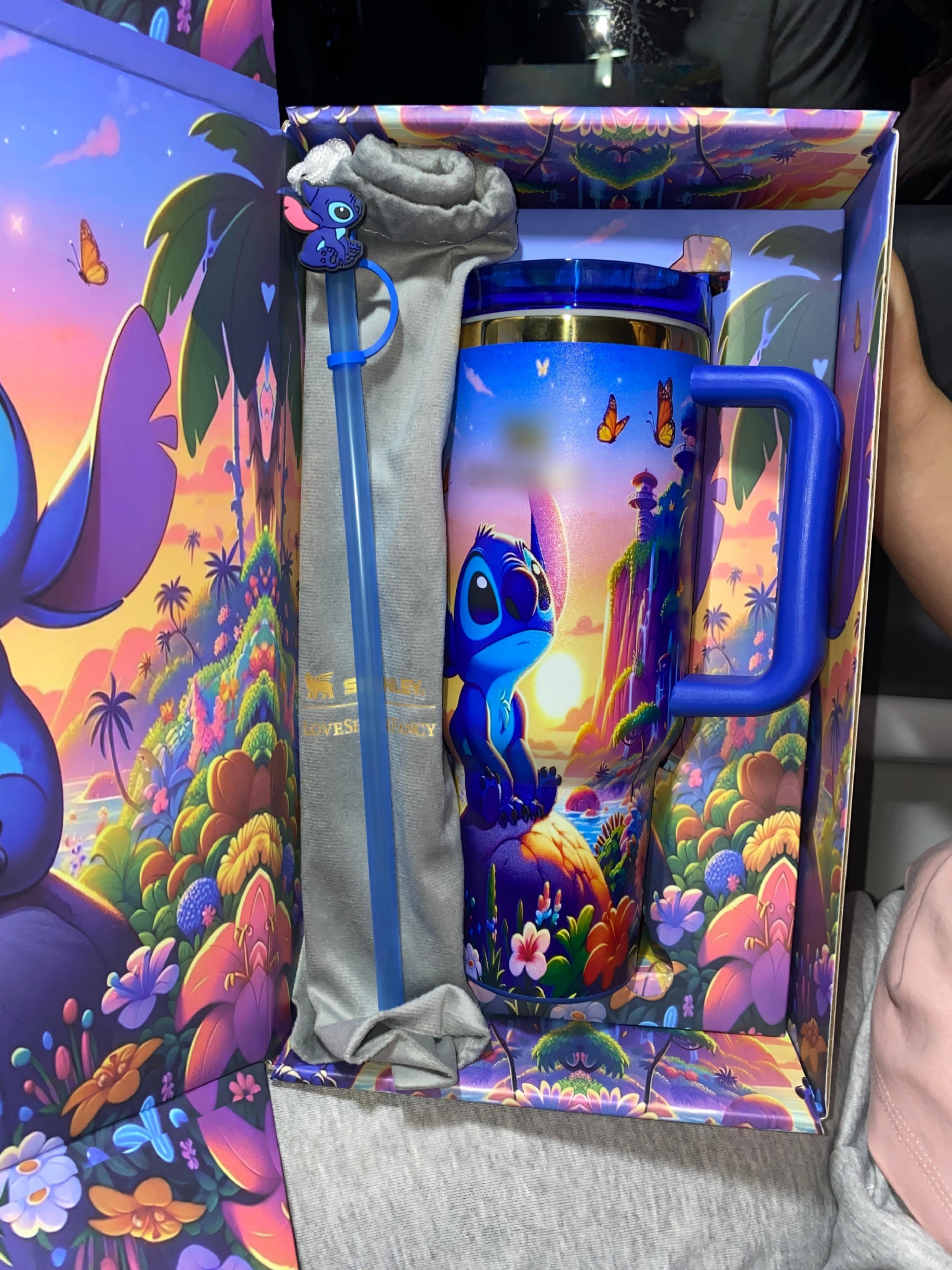 Sunset 40oz Tumbler with Handle - Insulated Travel Cup for Hot & Cold Drinks