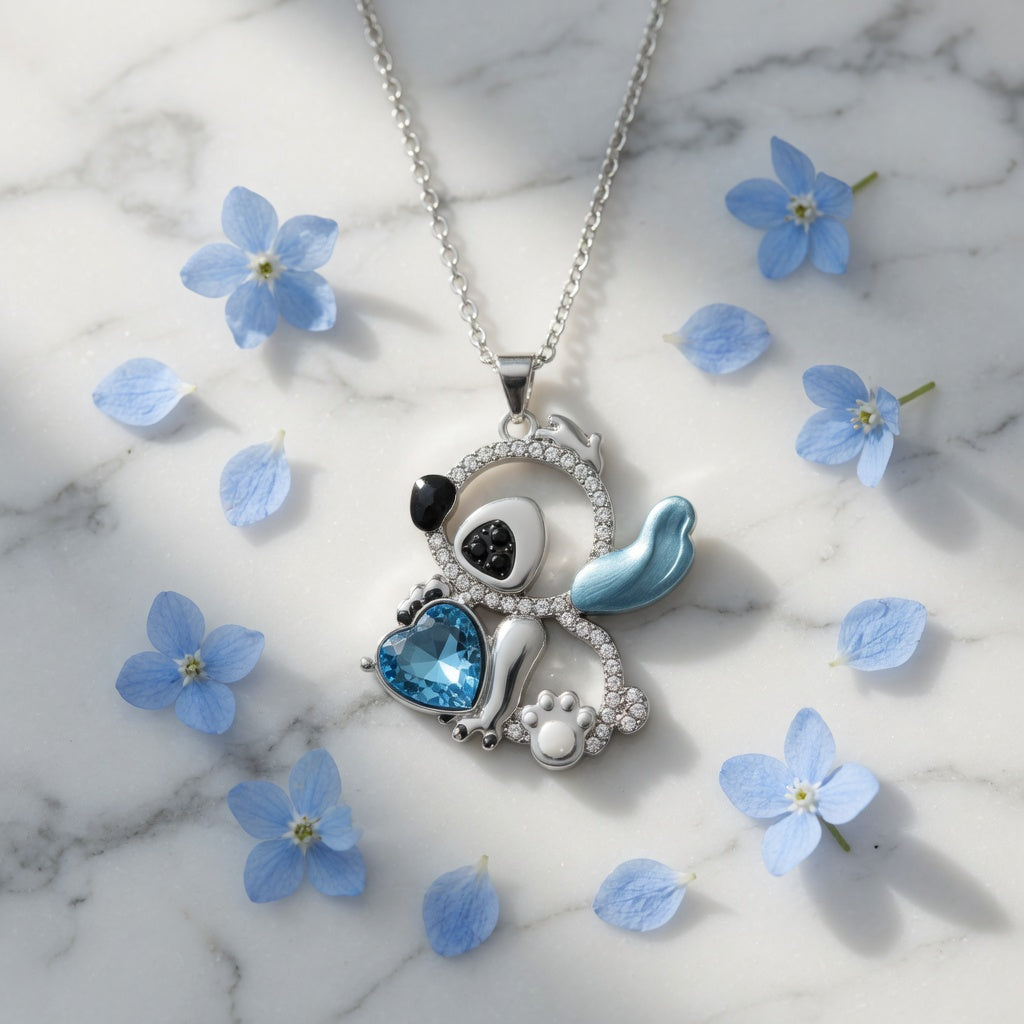 Luvaria Little Monster Heart Necklace – Sterling Silver